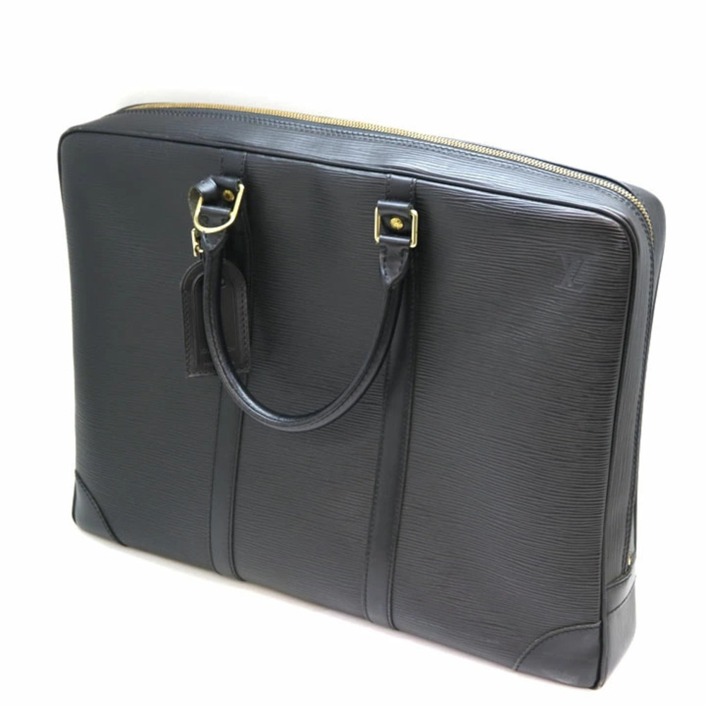 LOUIS VUITTON Porte Documents Voyage Business Bag Epi Noir Black LV